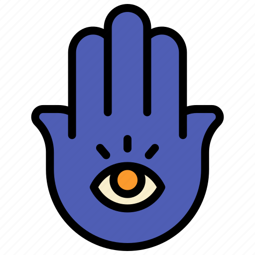 Hamsa, evil, eye, hand, occult, witchy, mystical icon - Download on Iconfinder