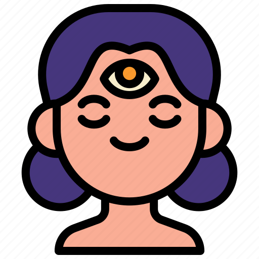 Third, eye, all, seeing, woman, occult, witchy icon - Download on Iconfinder
