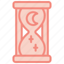 hourglass, celestial, moon, occult, witchy, wicca, mystical, gothic, occultism