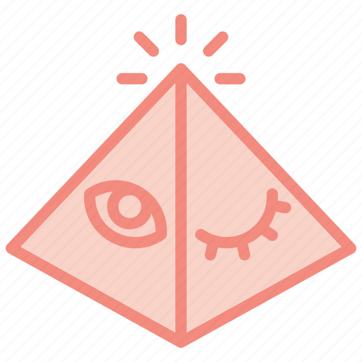 Illuminati, all, seeing, eye, pyramid, occult, witchy icon - Download on Iconfinder
