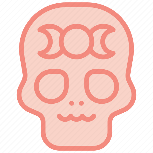 Skull, witchcraft, moon, occult, witchy, wicca, mystical icon - Download on Iconfinder