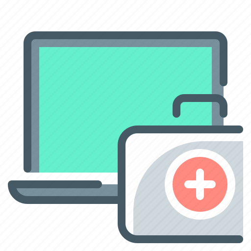 First aid kit, laptop, repair, restore icon - Download on Iconfinder