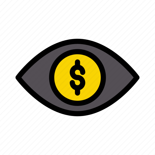 Cost, dollar, eye, money, view icon - Download on Iconfinder