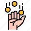 donation, charity, hand, coin, money 