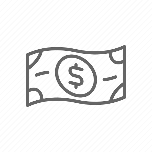 Cash, dollar, finance, line, money, note, rich icon - Download on Iconfinder