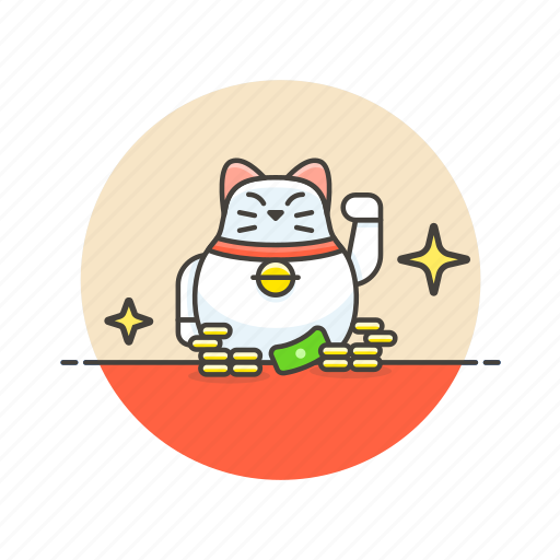 Luckycat, mataneko, money, cash, currency, finance, gold icon - Download on Iconfinder