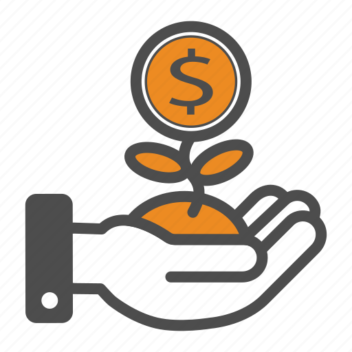 Bill, coin, hand, investment, money, savings icon - Download on Iconfinder