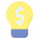 bulb, idea, invention, light, think