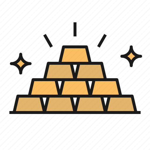 Gold, investment, pile, savings, wealth icon - Download on Iconfinder