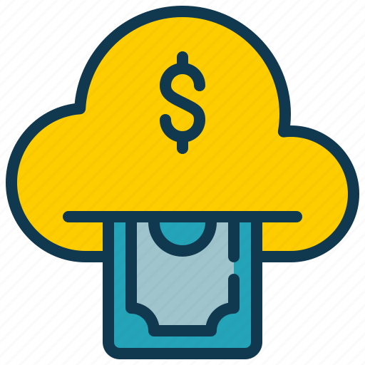 Cloud, money, receive, online icon - Download on Iconfinder
