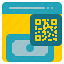 online, page, qr, scan, payment, money