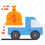 banking, currency, money, payment, truck 