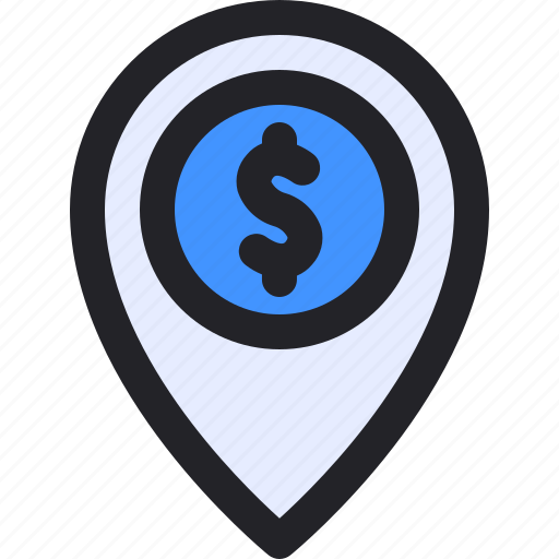 Pin, money, dollar, map, location icon - Download on Iconfinder