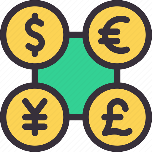 Exchange, dollar, euro, pound, yen icon - Download on Iconfinder