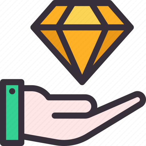 Money, currency, payment, hand, diamond icon - Download on Iconfinder