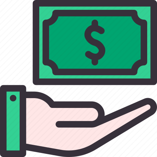 Money, currency, payment, hand, dollar icon - Download on Iconfinder