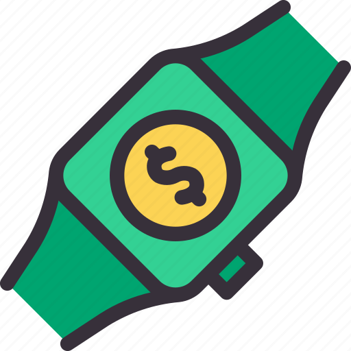 Smartwatch, wristwatch, dollar, money, salary icon - Download on Iconfinder