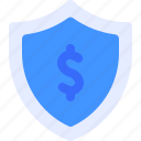 shield, money, dollar, protection, security