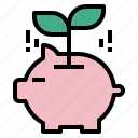 piggy, bank, tree, saving, money, management, finance