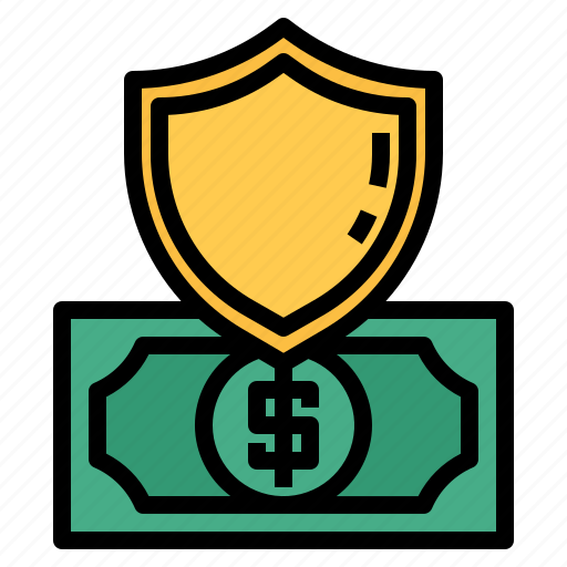 Banknote, shield, protection, coin, money, management, finance icon - Download on Iconfinder