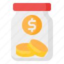 emergency fund, savings, save money, money, tip, jar, money jar