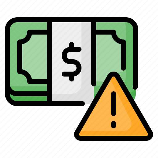 Risk, crisis, recession, warning sign, money, economy, finance icon - Download on Iconfinder