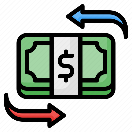 Cash flow, money flow, money, investment, return on investment, direction, arrow icon - Download on Iconfinder