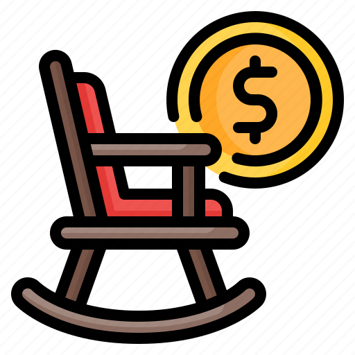Retirement, pension, funds, savings, money, finance, rocking chair icon - Download on Iconfinder