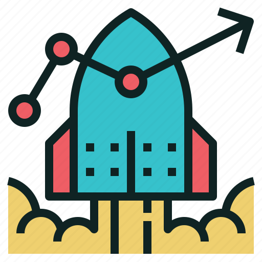 Boost, chart, investment, launch, line, rocket icon - Download on Iconfinder