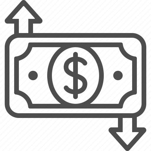 Arrow, bill, currency, dollar, exchange rate, money, stock market icon - Download on Iconfinder