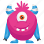 haunted monster, pink monster, zazzle cartoon monster, zazzle costume, zazzle monster 