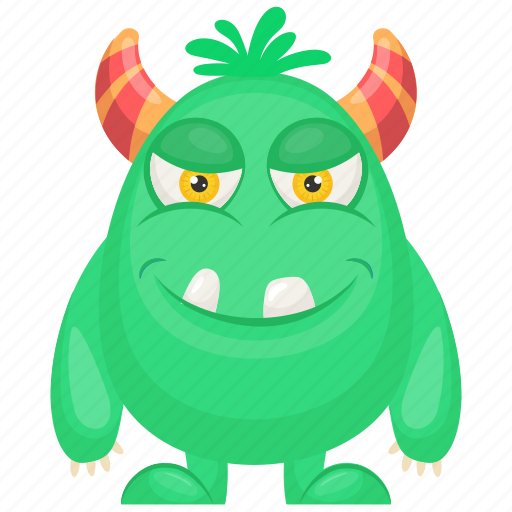 Horrifying creature, monster costume, oni green monster, oni green monster character, unusual creature icon - Download on Iconfinder