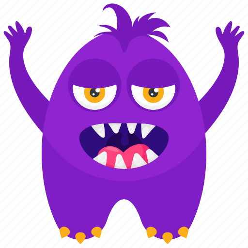 Beast, lucky mascot, monster cartoon, stretched arms monster, zombie monster icon - Download on Iconfinder