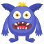blue monster, cartoon character, halloween costume, horrible monster, monster costume 