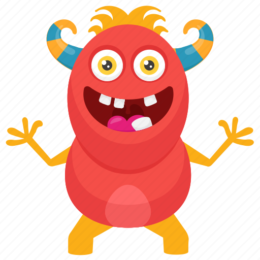Cute monster, insect monster, monster cartoon, monster character, worm devil monster icon - Download on Iconfinder