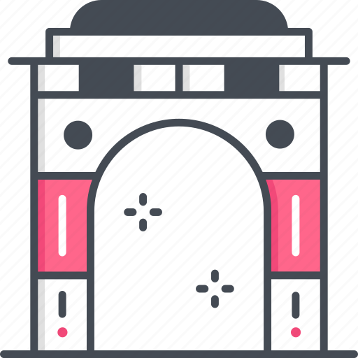 India gate, landmark, arch, memorial icon - Download on Iconfinder