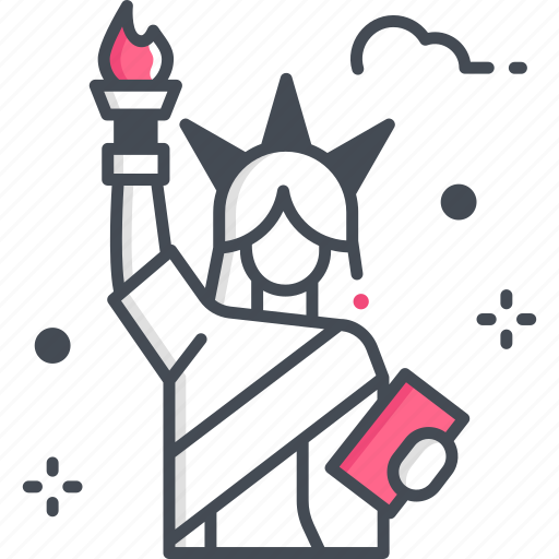 Statue of liberty, cityscape, united states of america, landmark, new york icon - Download on Iconfinder