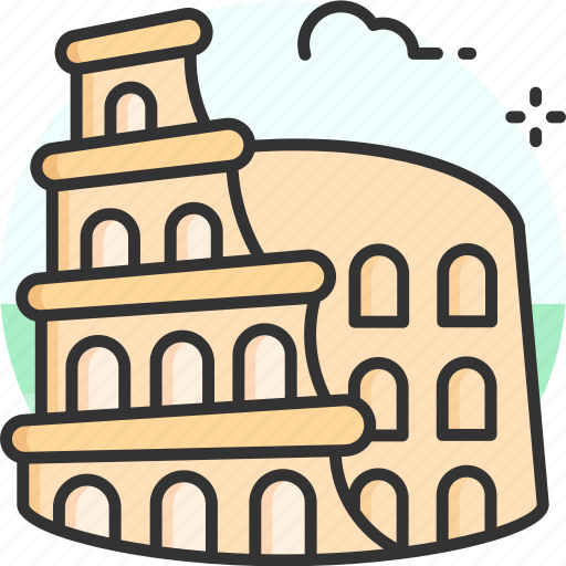 Colosseum, landmark, monument, building icon - Download on Iconfinder