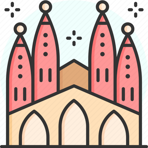 Sagrada familia, barcelona, catholic, spain, buildings icon - Download on Iconfinder