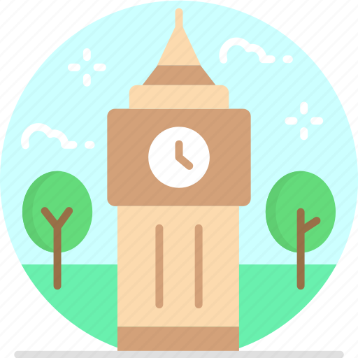 Big ben, clock tower, uk, landmark, england icon - Download on Iconfinder