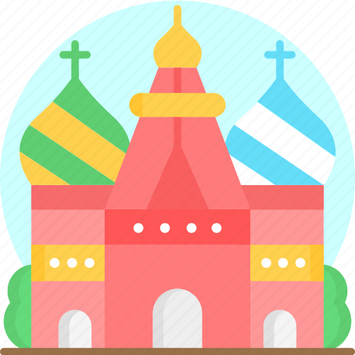 Cathedral of saint basil, russia, building, landmark, moscow icon - Download on Iconfinder