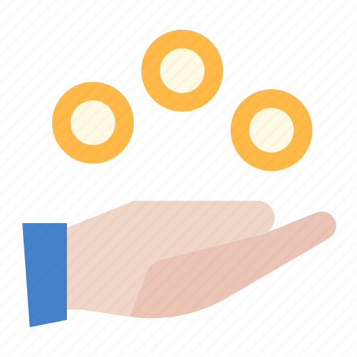 Coins, hand icon - Download on Iconfinder on Iconfinder