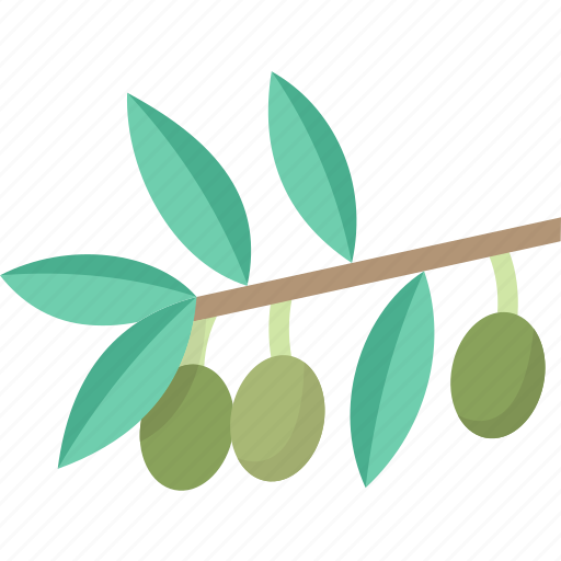 Tree, olive, branch, fruit, plant icon - Download on Iconfinder