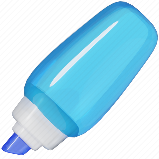Highlighter, marker, pen, highlight, underline, stationery, tools 3D illustration - Download on Iconfinder