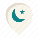 mosque, pin, gps, marker, pointer, map, place, flag, location