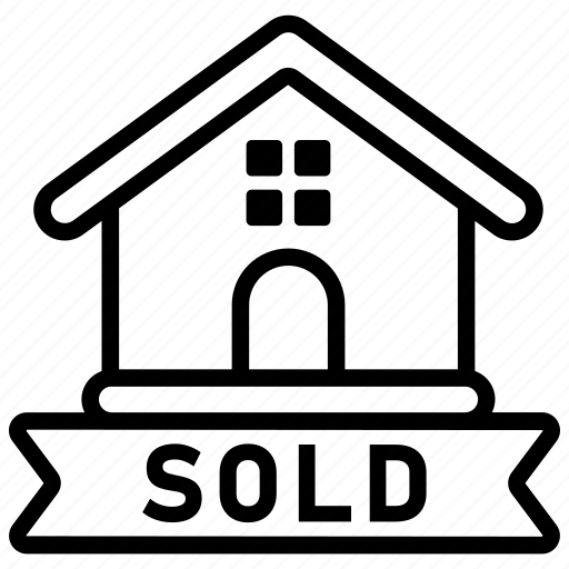 Estate, sold, sign board, property, home, house, sale icon - Download on Iconfinder