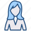 avatar, businesswoman, lady, teacher, user, woman 