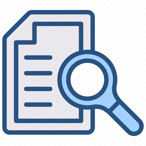 Document, exam, magnifier, paper icon - Download on Iconfinder