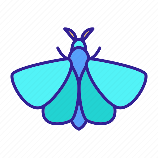 Butterfly, contour, drawing, moth, silhouette icon - Download on Iconfinder