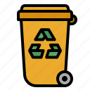 bin, recycle, trash, can, garbage
